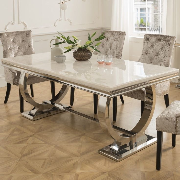 inspiration marble dining table and chairs